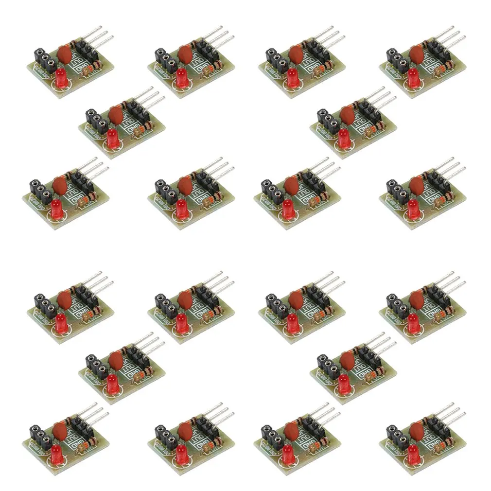 20 шт. лазерный приемник не модуляторная трубка модуль датчика для Arduino DIY установочная доска изысканный модуль Набор