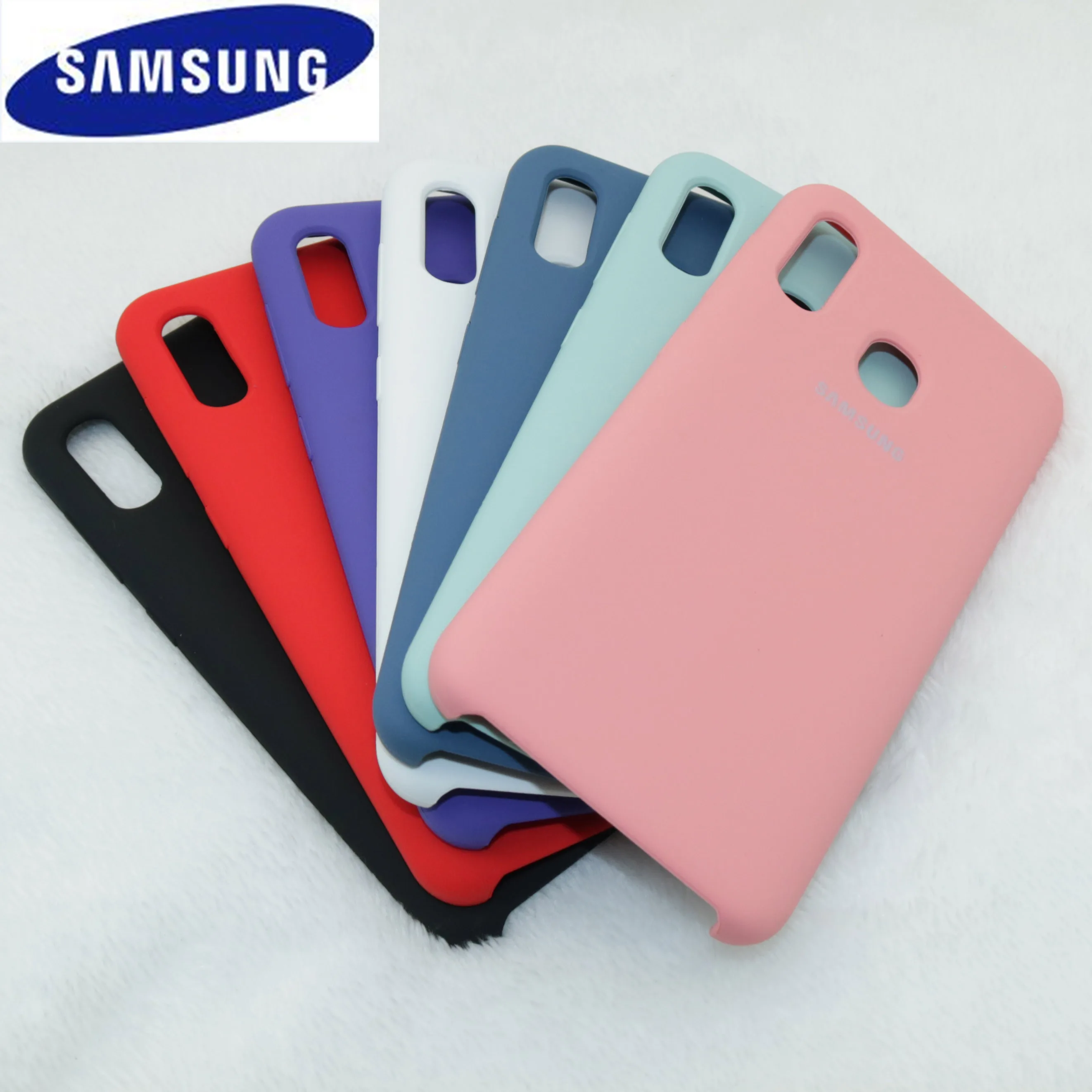Оригинальный чехол для Samsung Galaxy A10 A30 A40 A50 A60 A70 A8S задняя панель из жидкого силикона
