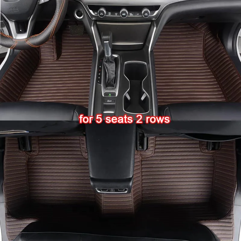coffee 2 rows KADULEE пользовательские автомобильные коврики для volvo s60 v40 s40 xc60 xc40 xc90 c30 c70 s80 s90 v50 xc70 v60 v90 xc-классические коврики для ног - Название цвета: coffee 2 rows