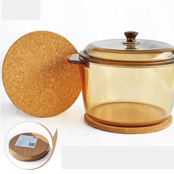 

Large Thick Cork Pot Mats Tea Cup Pads Table Round Wooden Coaster Pad Heat Resistant Mat Onderzetters Table Accessories 50M3001