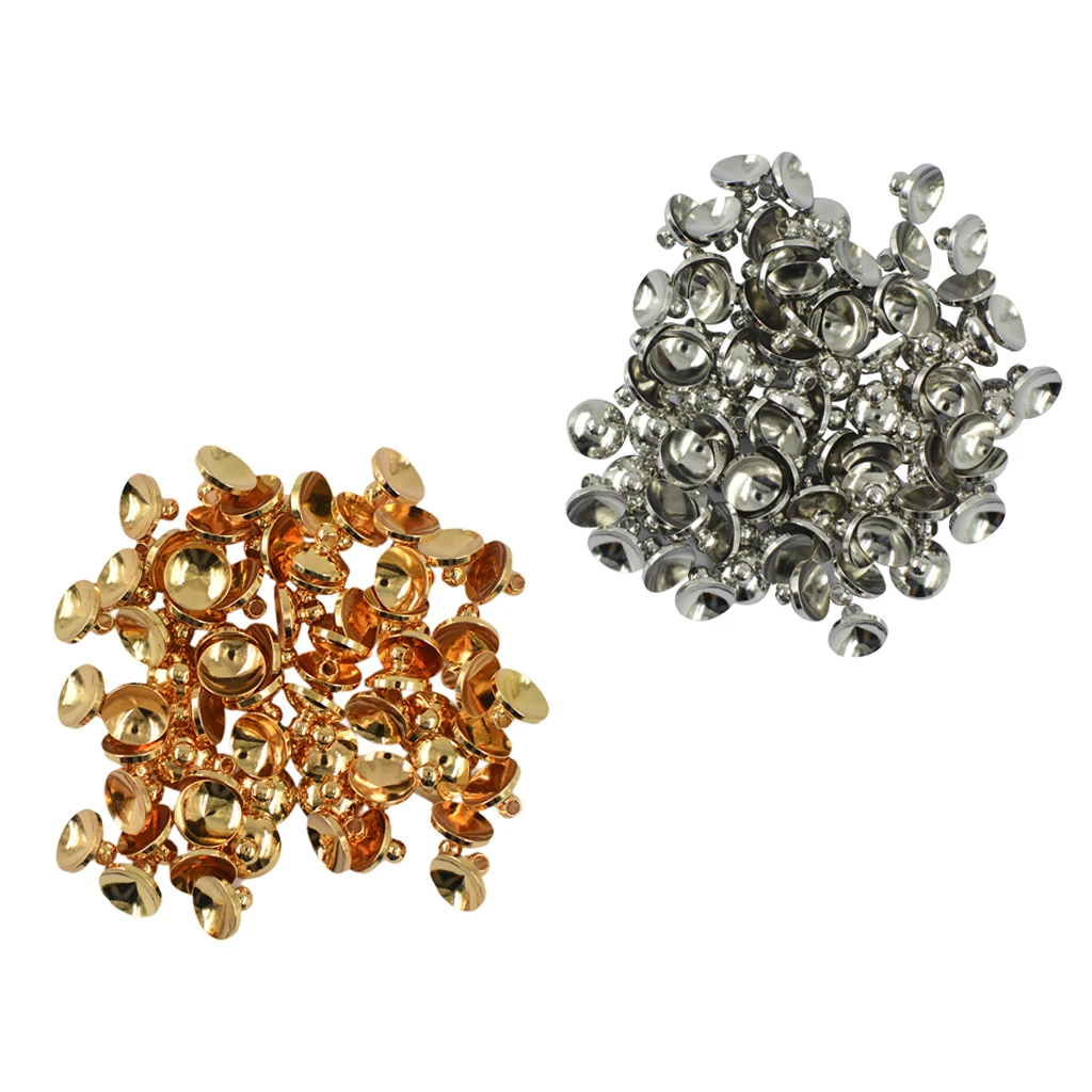 100pcs 8mm silver color Gold Brass Bead Caps for Jewelry Making Beads End Caps