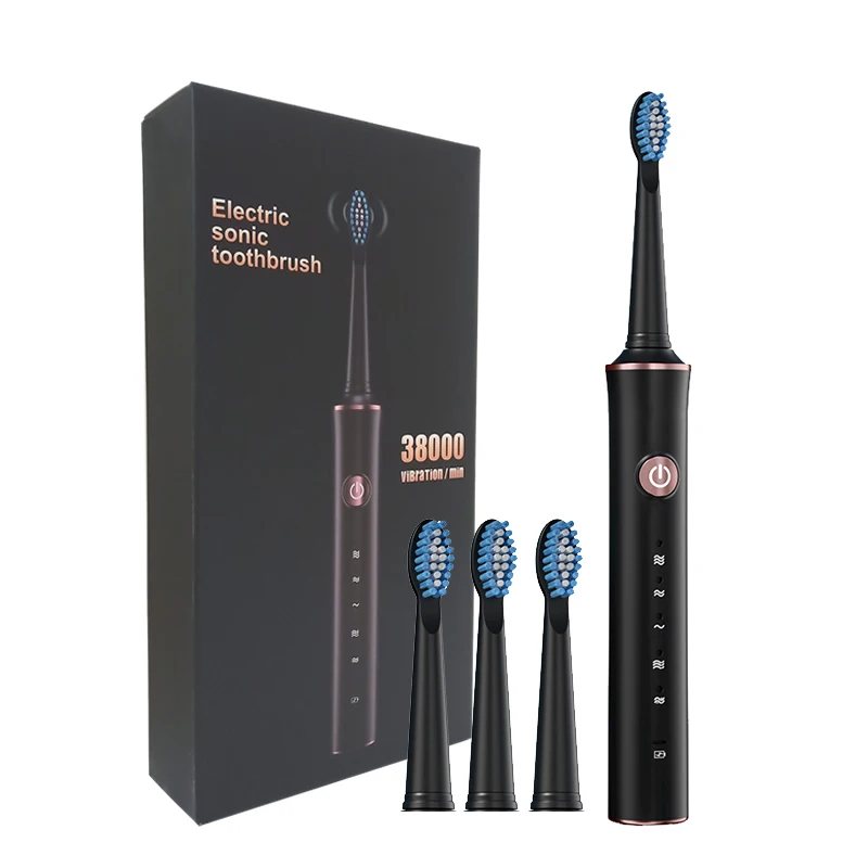 

WEASTI Whitening teeth Ultrasonic Electric toothbrush Waterproof toothbrush head replacement couple set USB charging portable