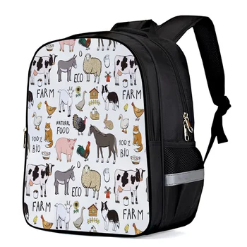 

Kids Backpack Boys Girls Cow Pig Goat Chicken Duck Letters Backpack Men Women Bags Toddler Backpacks Kids Gift School Bag