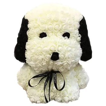 

Rose Dog PE Birthday Artificial Rose Dog Dolls Decorations Wedding Toy Valentine'S Day Love