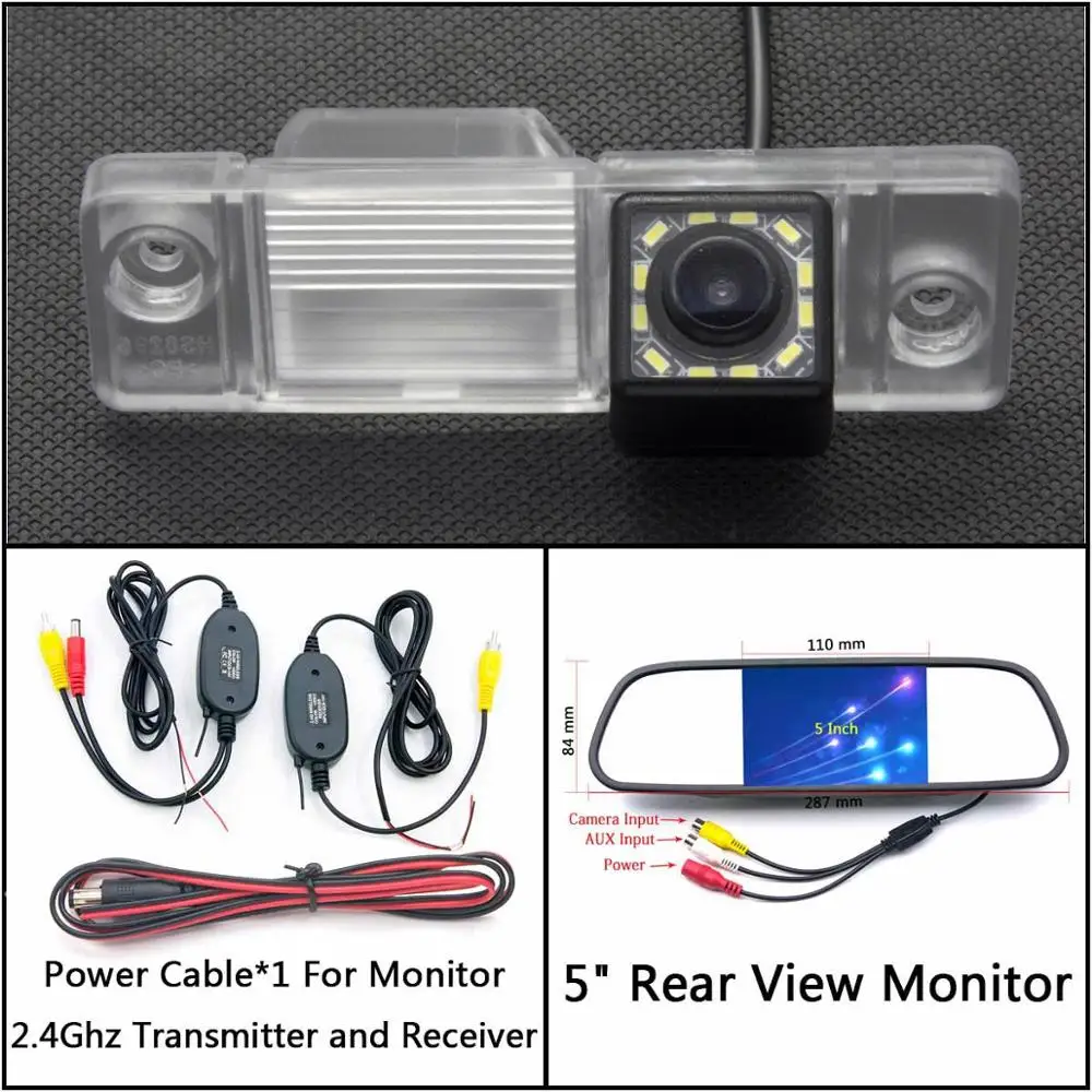 C Wireless 5 inch M 12 Светодиодный свет заднего хода автомобиля зеркало заднего вида Камера для Opel Antara 2010 2011 2012 2013 автомобиля класса люкс парковки Камера для автомобиля - Название цвета: C Wireless 5 inch M