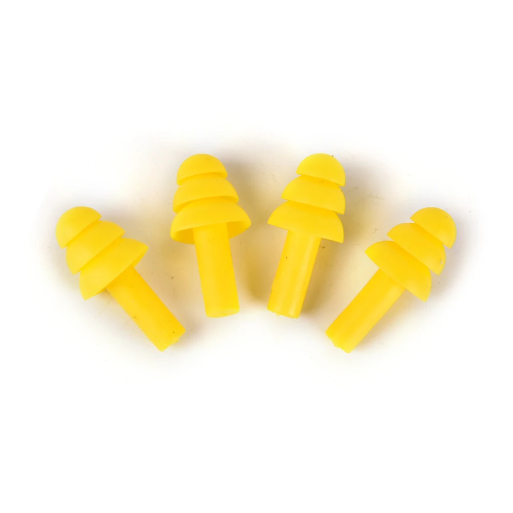 Ear Plugs 2 Pairs Travel Silicone Waterproof Swimming Earplugs Ear Protector Noise Reduction Protective Earmuffs For Sleeping