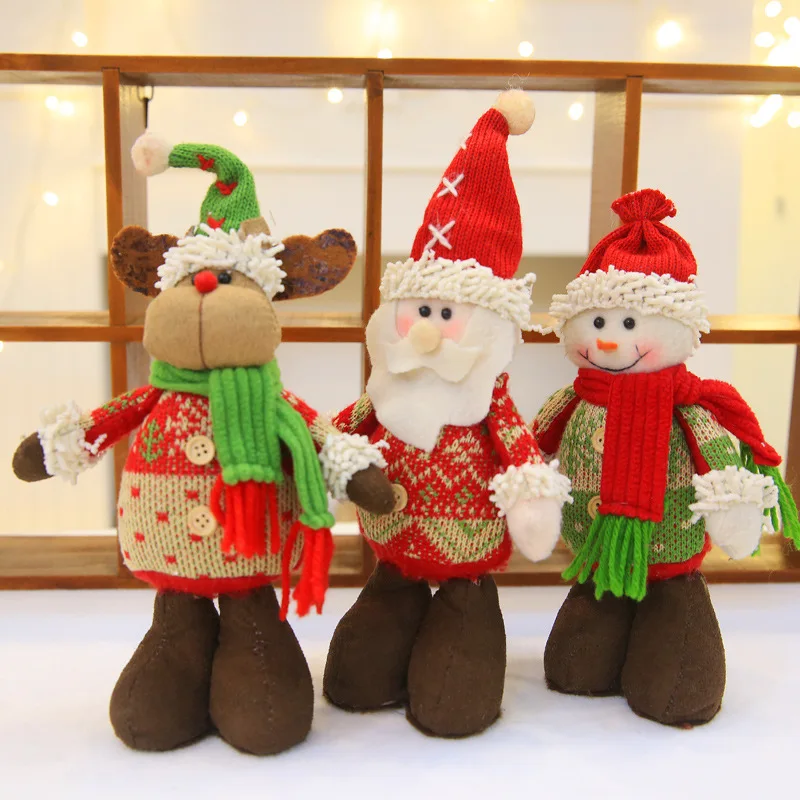 Милые куклы, рождественские украшения для дома, Рождественская елка, подвесные плюшевые куклы Snata, Navidad, вечерние украшения,, новогодние подарки для детей