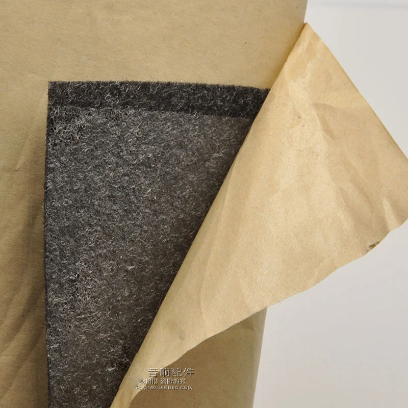 1 шт. 2,5 мм серый самоклеящийся фетровый бархат ткань с клейким сабвуфером динамик коробка оболочка ткань