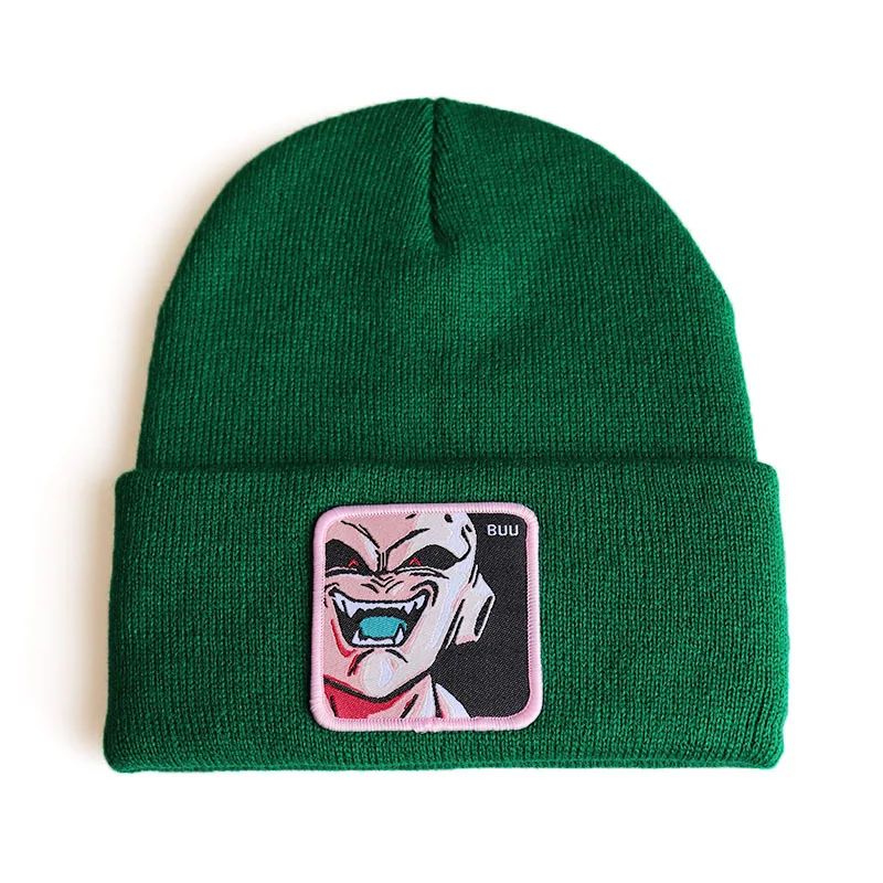 Dragon Ball Z MAJIN BUU Beanie, высококачественные хлопковые повседневные шапочки для мужчин и женщин, теплая вязаная зимняя шапка, модная однотонная шапка унисекс