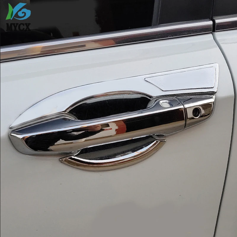 Для Honda CRV CR-V ABS Хромированная боковая дверная ручка, крышка для чаши, защитные планки, вставные рамы для чашек, автомобильные аксессуары, 4 шт