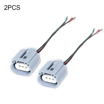 

1 Pair H13 High Temperature Ceramic Headlight Plug Connector Female Pre-wired Socket Harness