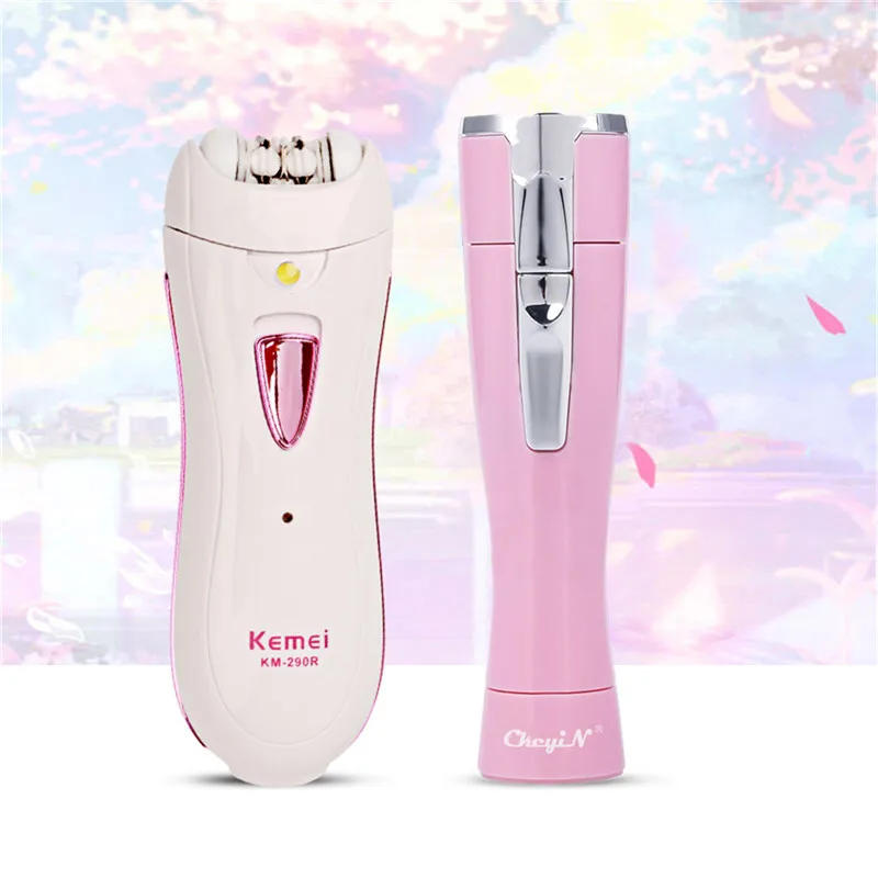 shaver and epilator Перезаряжаемый женский Электрический эпилятор, безболезненная бритва, Беспроводная Бритва для удаления волос, бикини, лица, ног, Подмышечный триммер, станок для бритья - Цвет: shaver and epilator