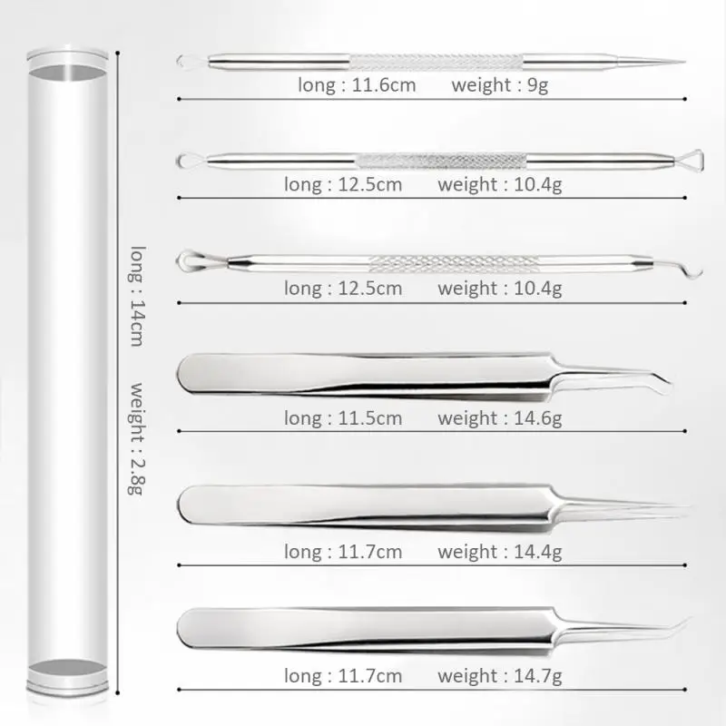 Нержавеющая сталь, средство для удаления угрей, прыщей, прыщей, клипса, очиститель пор, очищающие Инструменты для лица