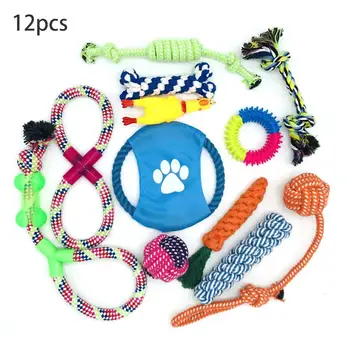 

Pet Supplies Cotton Rope Toy Set Combination 12 Sets of Pet Toys