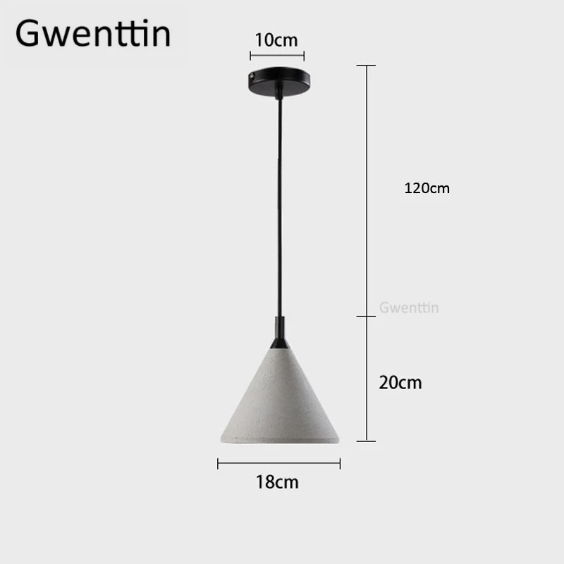Винтажные цементные подвесные светильники Led Лофт Декор промышленная лампа скандинавские подвесные лампы для гостиной кухни осветительные приборы E27
