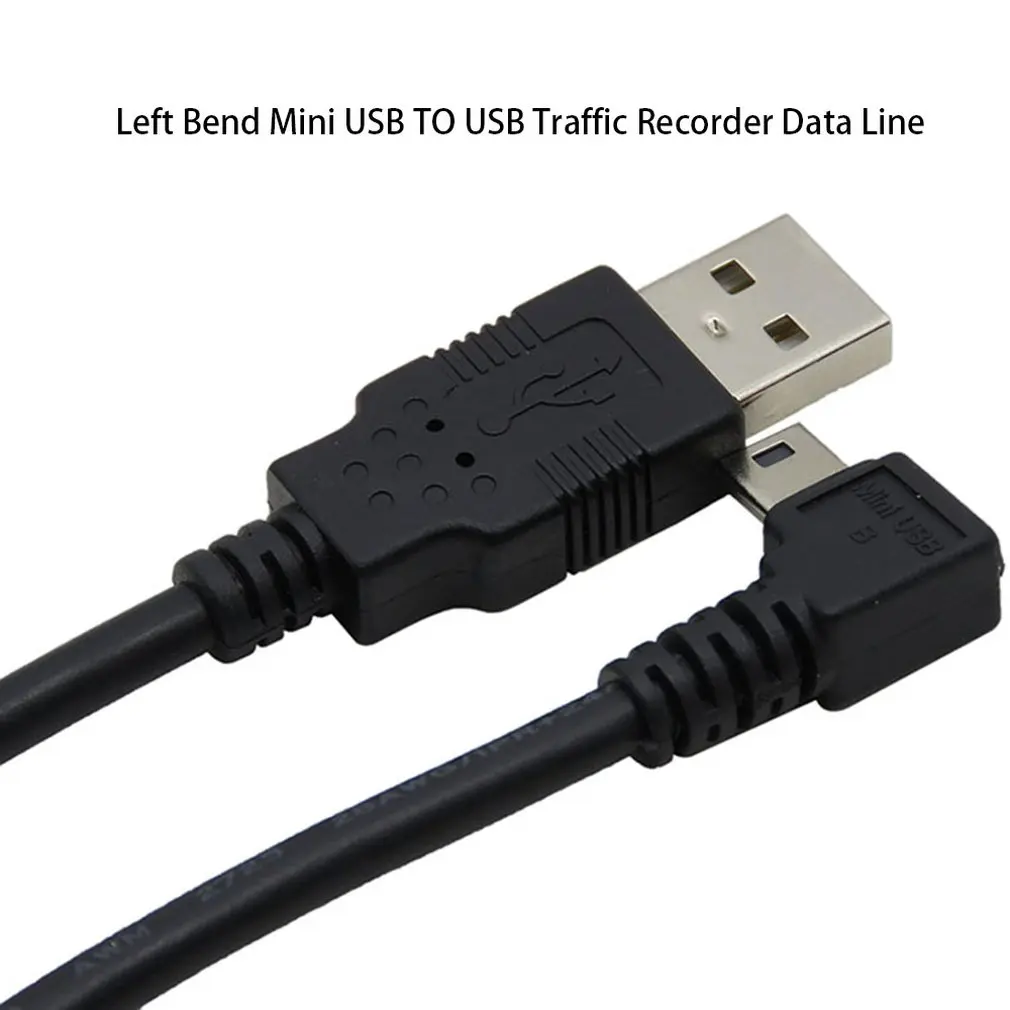1 шт. USB 2,0 A штекер для Mini 5 Pin левый Угловой 90 штекер 90 градусов кабель для передачи данных черный дропшиппинг Горячий