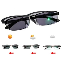 Переход фотохромные солнцезащитные очки, очки для чтения, Для мужчин оправа из сплава солнечные обесцвечивания при дальнозоркости объектив оптика на открытом воздухе зонт