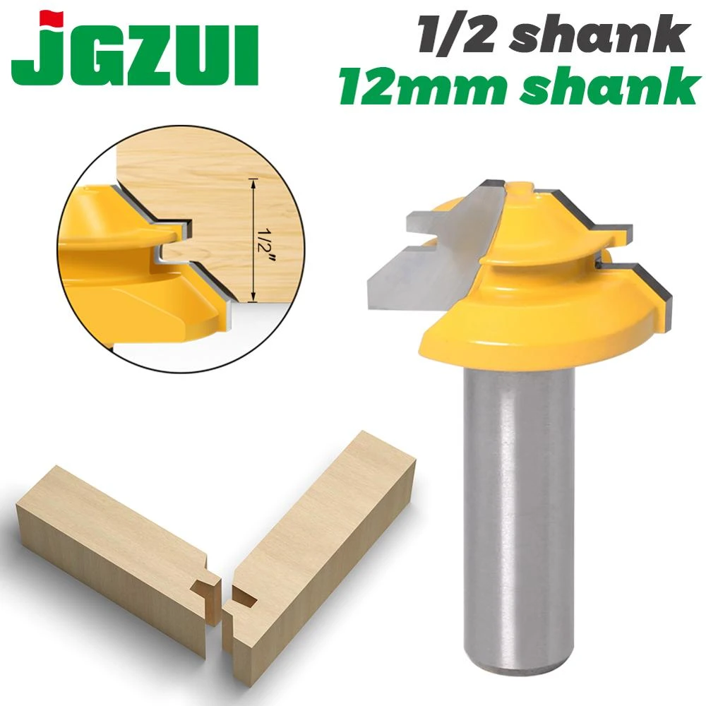 Router Bit 45 Degree 1/4 Shank 1-1/2'' Tenon Cutter for Woodworking Cutter Tools 