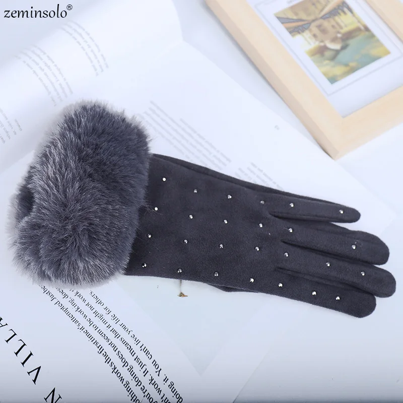 Новые модные зимние женские перчатки, перчатки для сенсорного экрана, женские спортивные перчатки для активного отдыха, теплые перчатки - Цвет: 5