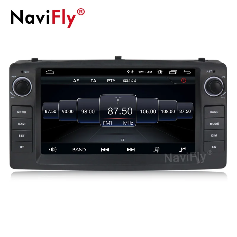 Navifly Android 8,1 Автомобильный мультимедийный dvd-плеер для Toyota Corolla E120 BYD F3 HD 1024*600 Стерео gps навигация Wifi четырехъядерный FM