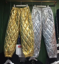^^Best Offers Genuine Plain Elastic-Waist Diamond Lattice Line Ball Warm Thick Loose-Fit Straight Leg Wide-Leg down Pants Women's ^^Best Offers Genuine Plain Elastic-Waist Diamond Lattice Line Ball Warm Thick Loose-Fit Straight Leg Wide-Leg down Pants Women's