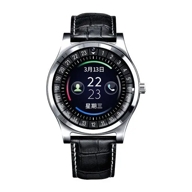 BEESCLOVER Смарт-часы R68 Bluetooth круглый экран Smartwatch мужские часы Поддержка SIM TF карты напоминание о звонке шагомер d35 - Цвет: Silver gray