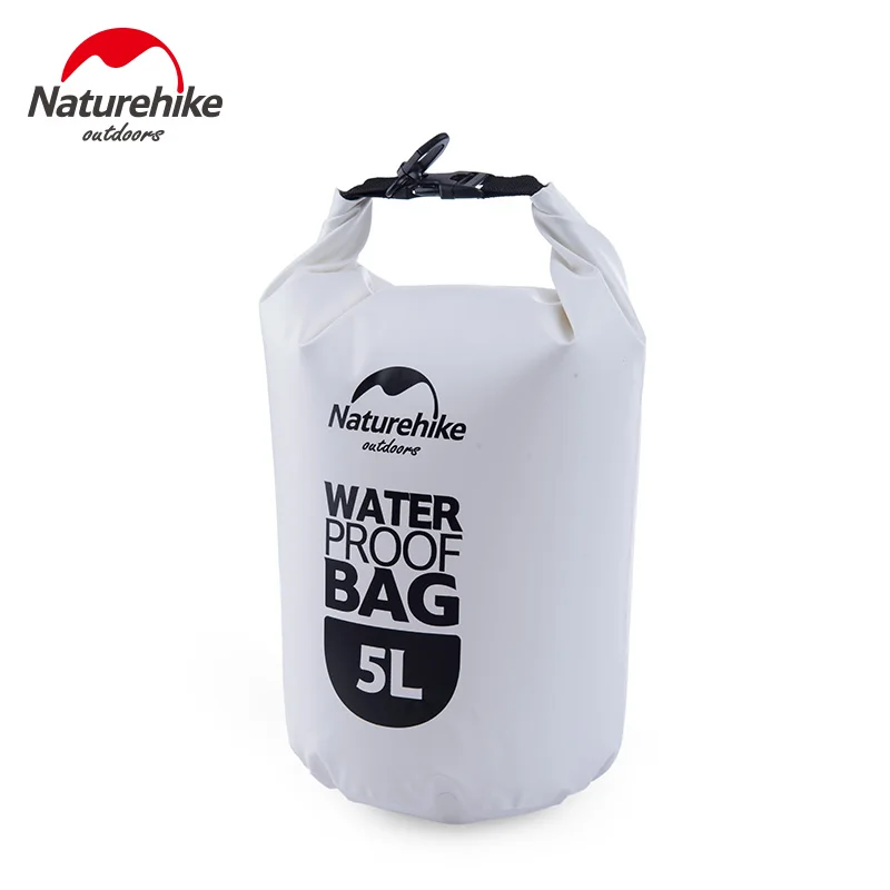 White 5L NatureHike 2L 5L уличные водонепроницаемые сумки сверхлегкие походные сухие органайзеры Дрифтинг Каякинг плавательные сумки NH15S222-D - Цвет: White 5L