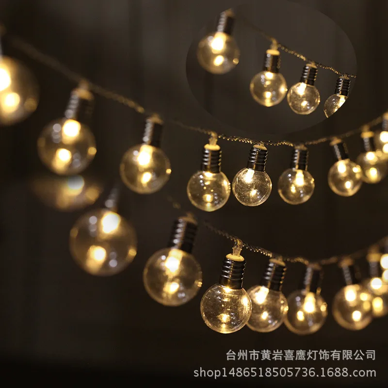 

Wedding Christmas Decoration Bulb LED Transparent Globe Rope Lights Outdoor Activities Decorative Creative Lighting Chain
