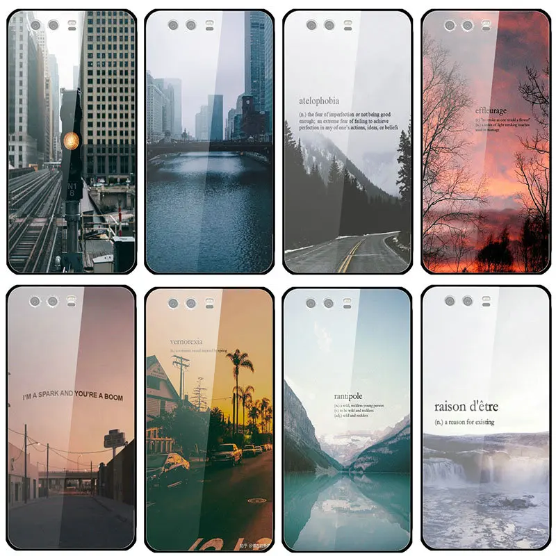 Чехол из закаленного стекла для Huawei Mate 20 Y6 Y9 Honor 8X 8 8A 9 10 P20 P30 Plus Lite Pro 2018 2019|Бамперы| |