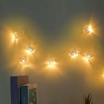 

10 LED Hollow Out Butterfly Shape Decorative String Lights Night Lamp Holiday