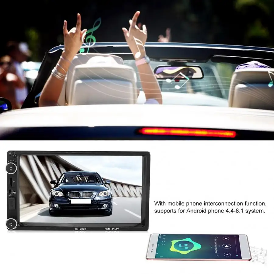 7 в автомобиль двойной 2Din мобильное соединение HD Bluetooth MP5 плеер для Android 4,4-8,1 Bluetooth MP5 плеер автомобильные аксессуары