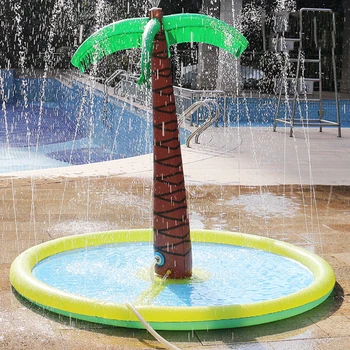 

Summer Water Sports Inflatable Palm Tree Yard Sprinkler Toy Kids Spray Water Toy Outdoor Party 60" Palm Tree for Backyard