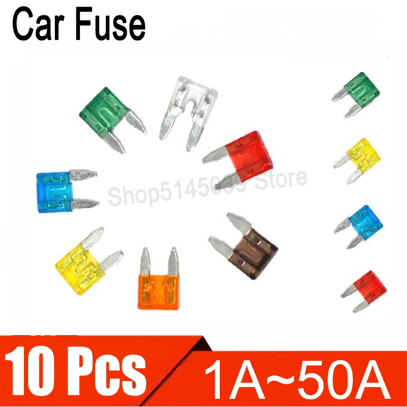 10Pcs Mini Medium Blade Car Fuse 1A 2A 3A 5A 7.5A 10A 15A 20A 25A 30A 35A 40A 50A AMP Set For Auto Truck CAR FUSE | Обустройство дома