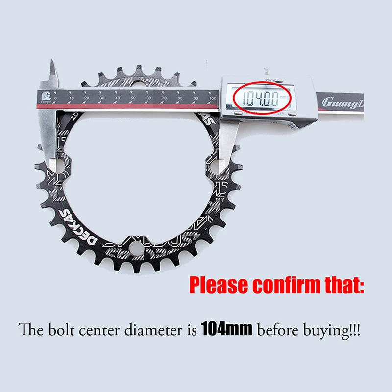 Deckas MTB Chainring 104BCD горный велосипед дорожный велосипед Узкий широкий односкоростной круглый Овальный Цепной предохранитель Chainwheel 32 T-38 T