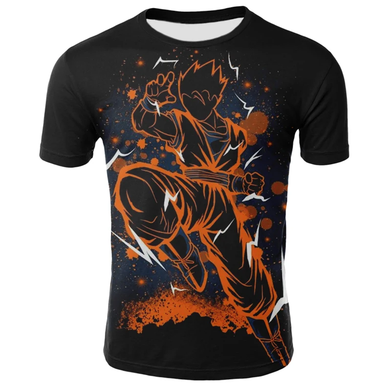 2020 Новая мужская 3D футболка Dragon Ball Z Super Instinct Goku Saiyan Vegeta летняя с рисунком размер S