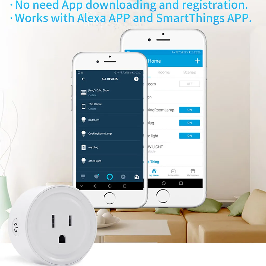 Умная розетка, беспроводной Zigbee, умный переключатель, голосовой, умный дом, штекер, комплект, голосовое управление, переключатель времени для Alexa, для умного дома