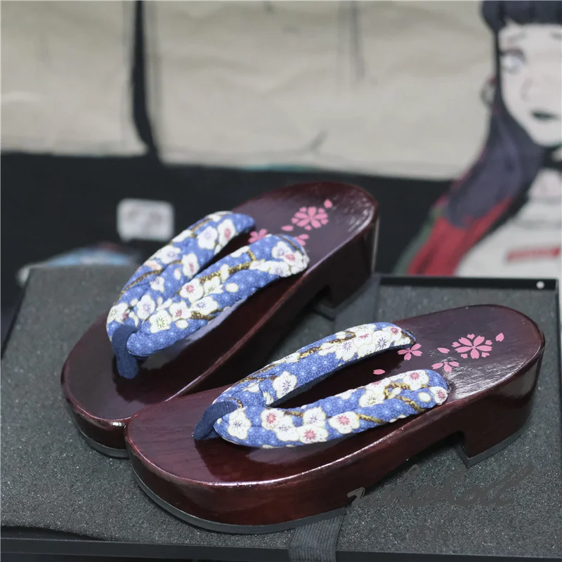 Sommer Frauen Pantoffel Japanischen Geisha Holz Geta Anime Cosplay Sandalen Weiblichen Flip-Flops Clogs Schuhe Plus Größe 41 42 – Detail 7