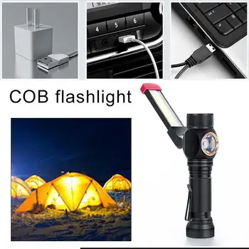 

Work Light Super Bright Portable Durable Flashlight LED Flashlight Torch Climbing Camping Warning Lamp Strong Magnetic Cycling
