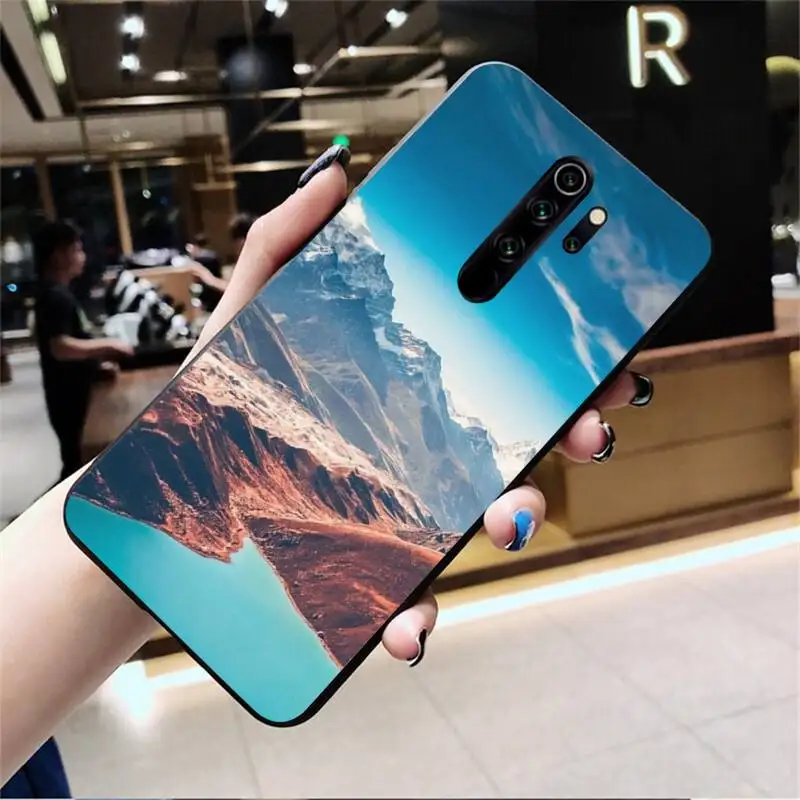 xiaomi leather case charging Beautiful mountain sea island DIY Painted Bling Phone Case for Redmi Note 9 8 8A 8T 7 6 6A 5 5A 4 4X 4A Go Pro xiaomi leather case glass