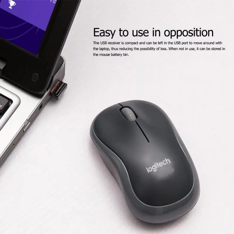 Logitech M186 2,4G беспроводная мышь оптическая мышь с USB нано приемником Компьютерные периферийные аксессуары