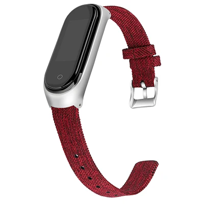 Нейлоновый ремешок для mi Band 4 3 ремешок для спортивных браслетов для Xiaomi mi band 4 браслет из нержавеющей стали металлический чехол для mi band 4 NFC - Цвет: Red strap