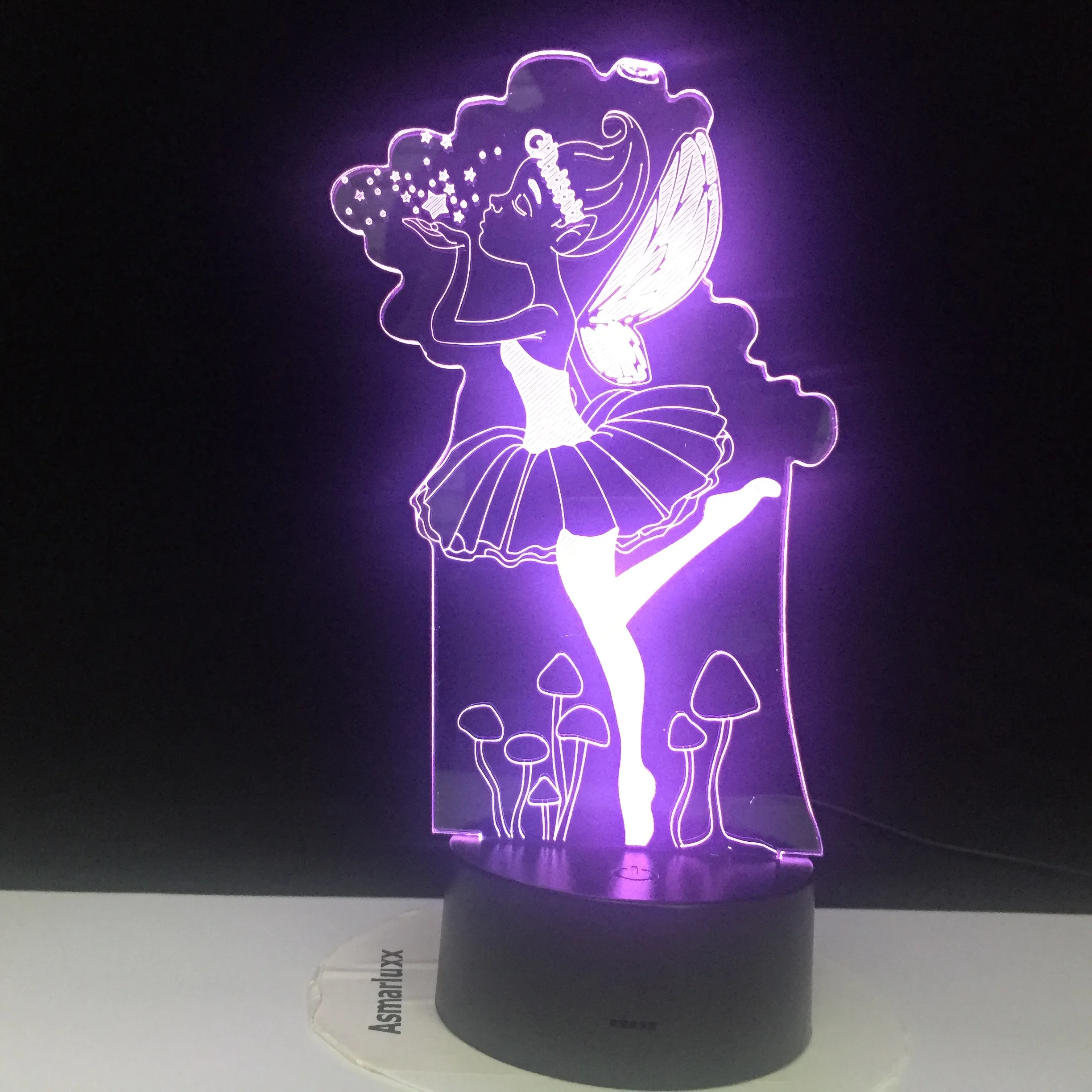 3D иллюзия Лампа балет девушка светодиодный USB 3D ночные светильники 7 цветов мигающий светодиодный настольный светильник для детей прикроватный Декор подарок 1067