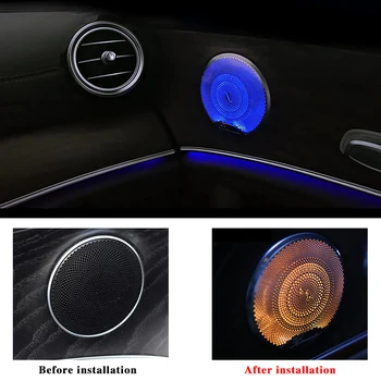 

Door loudspeaker cover for w205 mercedes benz C GLC class 2017-2019 C200 C300 C250 Audio Speaker cover with ambient lighting LED