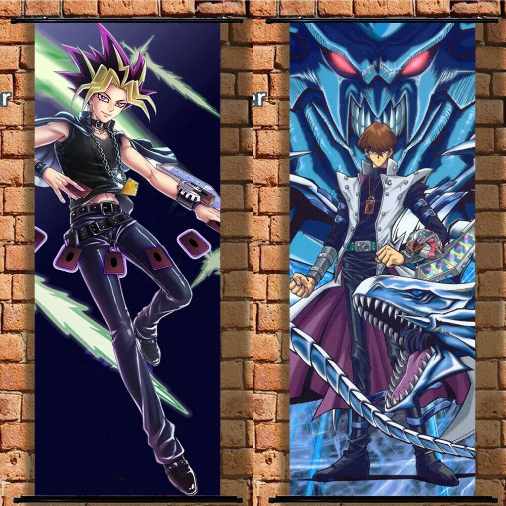 Тканевый плакат настенный свиток Yugioh Yu Gi Oh DM сэто Кайба юги Муто 105x40 см | Дом и сад