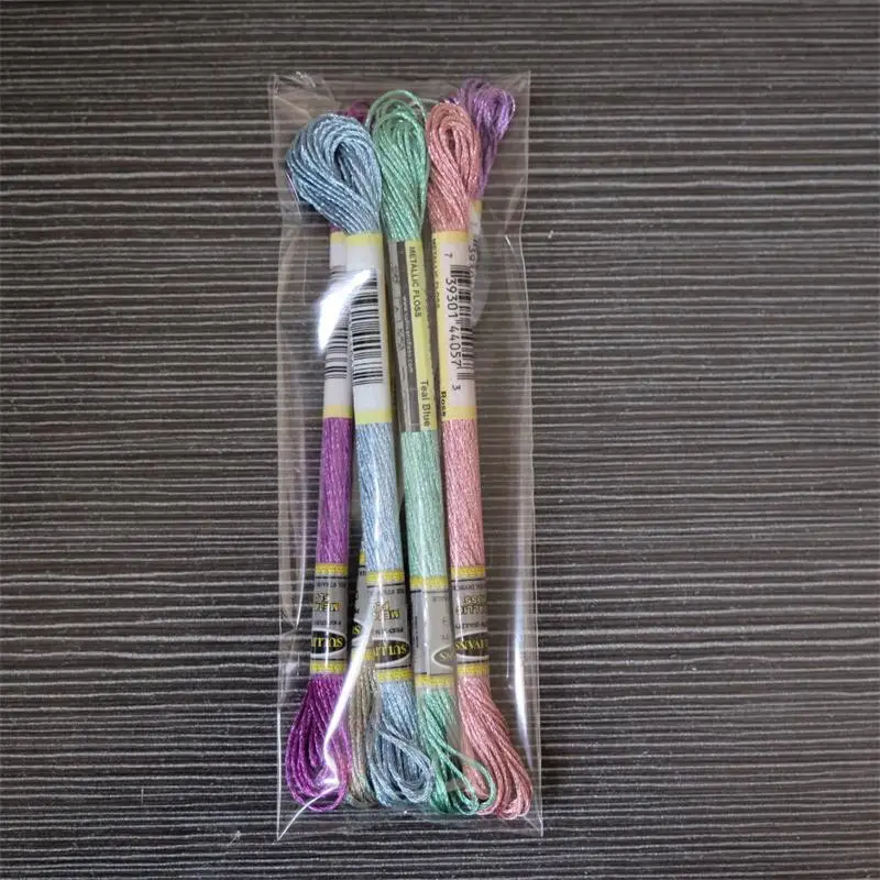 Economy Packing Супер предложение световой эффект Floss Pack 6/Pkg Art 317 Вт 6 нитей высокого качества цвета металлик вышивка нить вышивка крестом - Цвет: Economy Packing