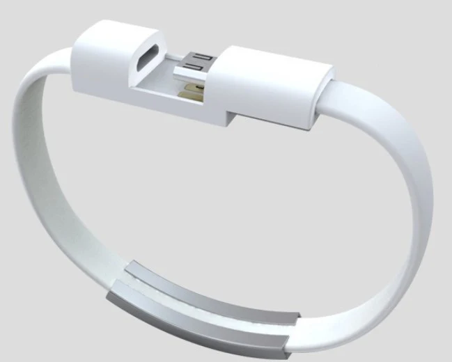 Женский кабель для передачи данных плетеные браслеты и браслеты зарядное устройство для Android type-C мобильного телефона Usb кабель для зарядки ювелирные изделия для мужчин - Окраска металла: type-c white