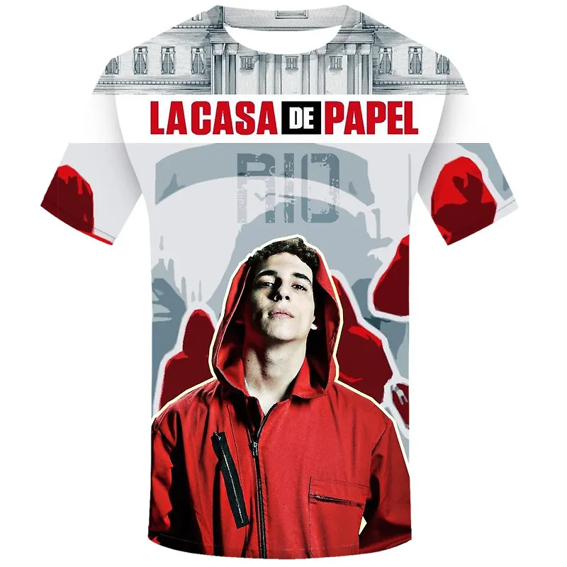 DMY975 Movie Money Heist The House of Papel Футболка мужская забавная футболка с 3D принтом из Берлина мужская одежда летние топы футболки - Цвет: DMY975