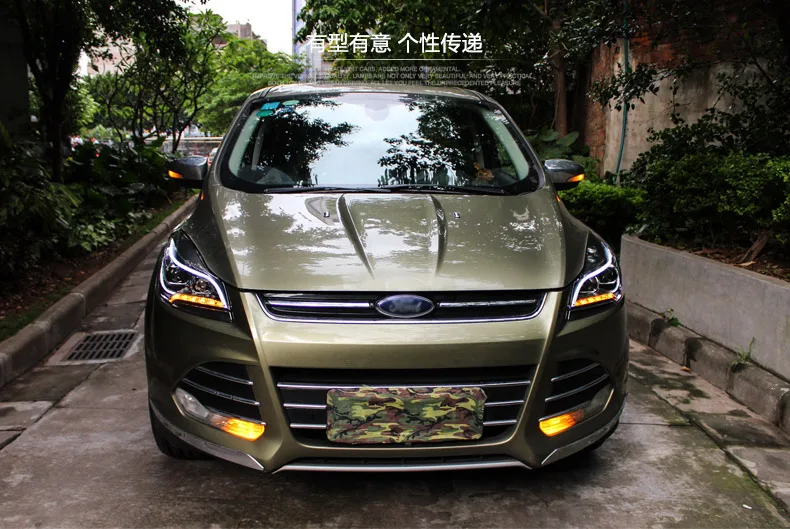 Чехол для автомобильной фары для Ford Escape фары 2013- Kuga светодиодный фонарь DRL Объектив двойной луч HID Xenon bi xenon объектив передний
