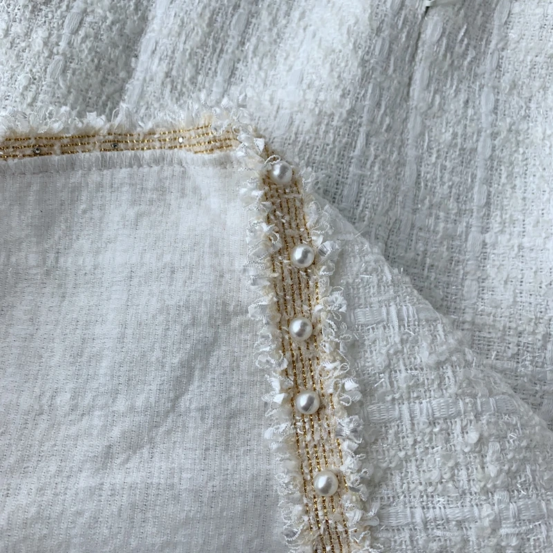 Tanie Damski strój bluzka zwężana z koronką i panie Tweed zroszony dekolt kamizelka do sukienki powyżej kolana sukienka trapezowa dwuczęściowy zestaw ML407