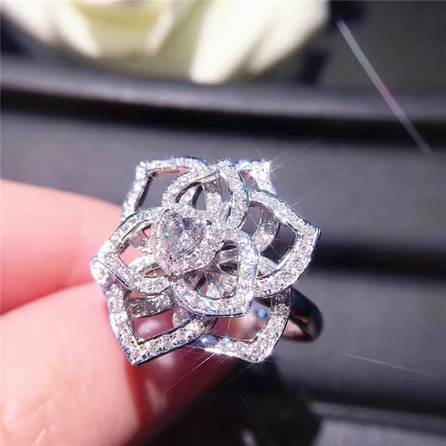 14K White Gold Synthetic Lab Made Diamond Twist Promise Ring - China Artificial  Diamond Ring and Man Made Diamond Rings price | Made-in-China.com